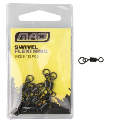 Вертлюг MAD с кольцом SWIVEL FLEXI RING уп. 12 шт