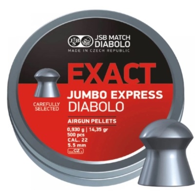 Пульки пневматические JSB EXACT JUMBO EXPRESS 5,5 мм 0,93 г уп. 500 шт